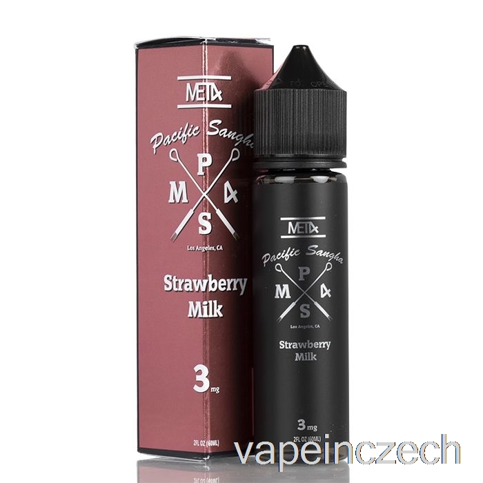 Pacific Sangha - Jahodové Mléko Od Met4 Vapor - 60ml 0mg Vape Pero